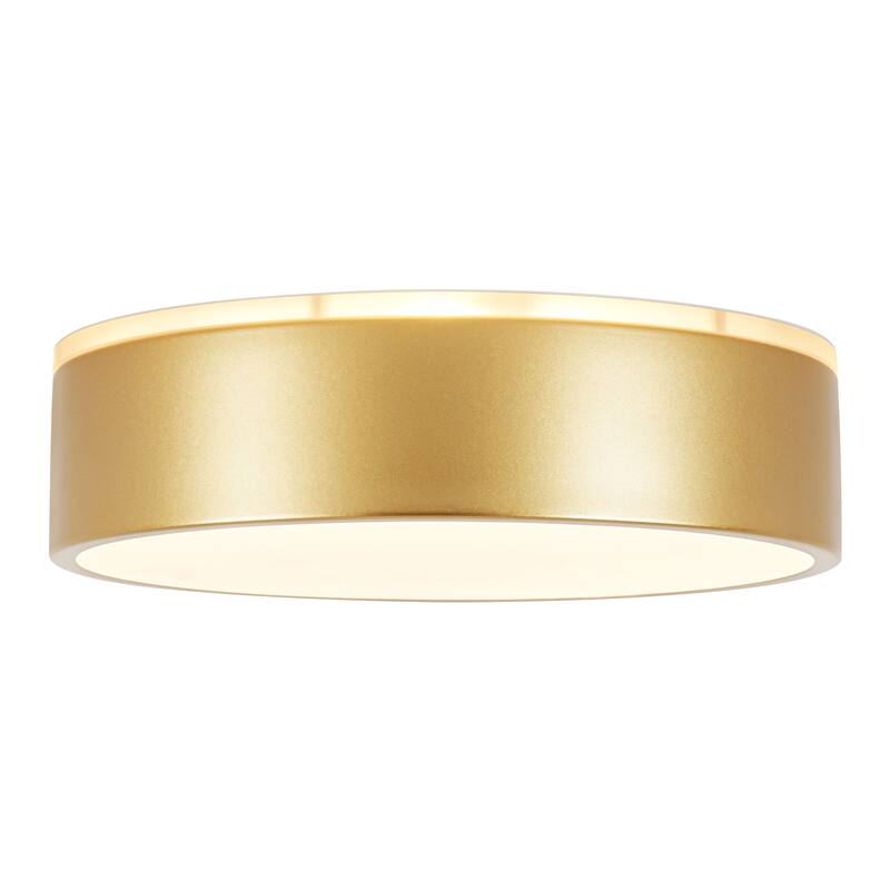 11.81 in. Modern Drum Metal Integrated LED Flush Mount Ceiling Light