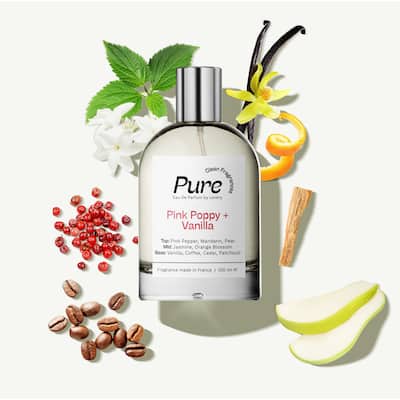 Lovery Pure Pink Poppy and Vanilla Eau de Parfum Spray, Made in France, 3.4 oz - 3.4 oz