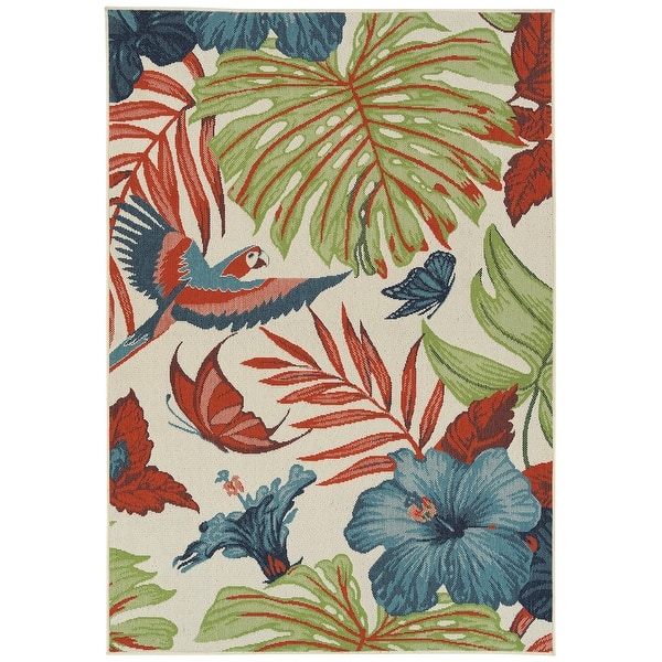Kaleen Amalie 2 x 3 Light Blue Indoor/Outdoor Geometric Coastal Throw Rug Kaleen Amalie 2 x 3 Light Blue Indoor/Outdoor Geometric Coastal Throw Rug