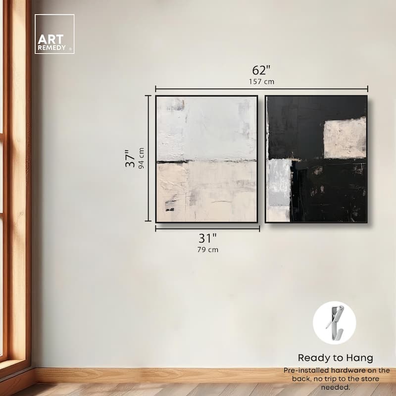 Shattered Symmetry I Canvas Set of 2 by Art Remedy