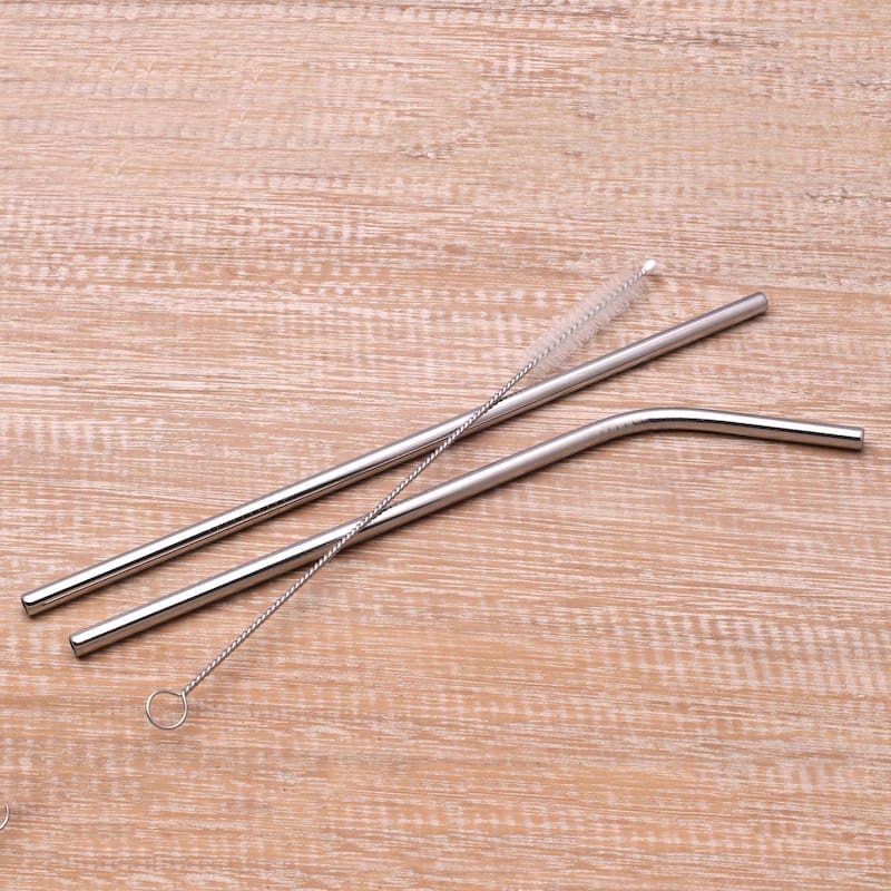 Novica Handmade Hydrate Stainless Steel Straws (Pair)