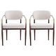 preview thumbnail 2 of 13, Christopher Knight Home - GlamCore Modern Upholstered Metal Base Dining Chairs with Gold Accents