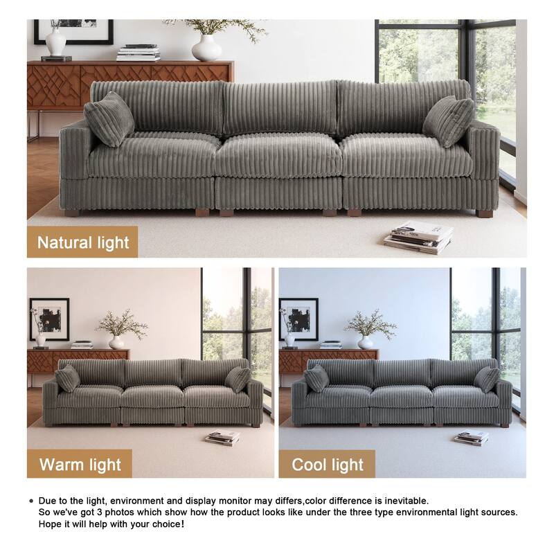 U-shaped Modular Sectional Set Upholstered Sofa Couch