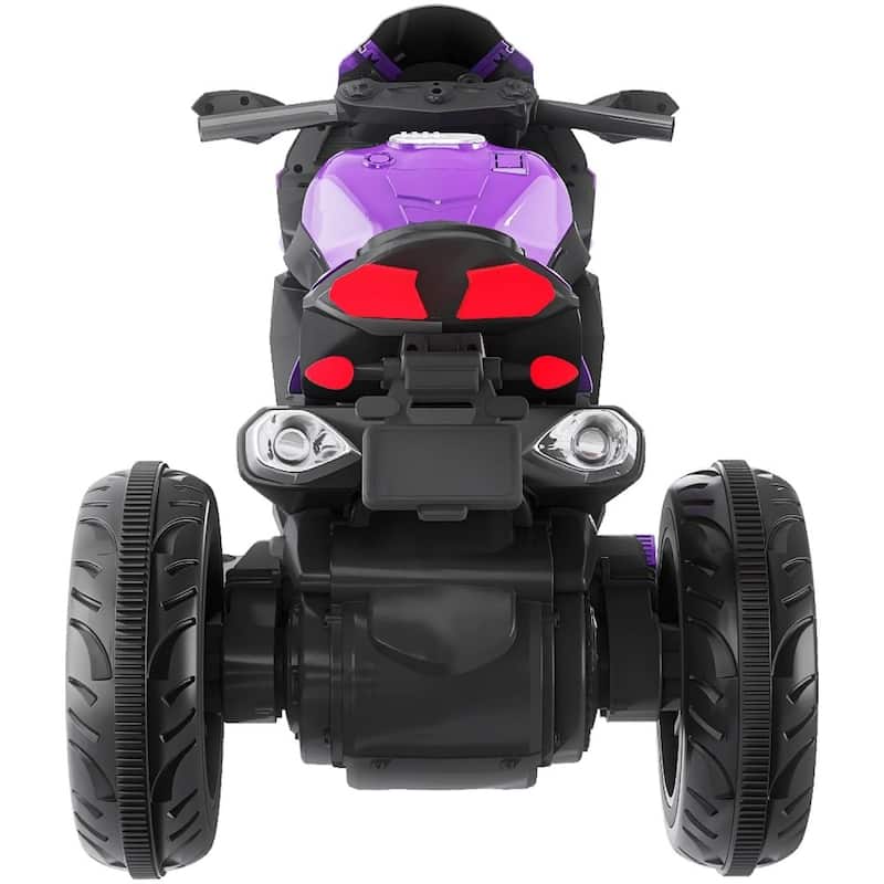 12V Electric Kids Motorcycle Ride-On with Shock Absorbers and USB MP3 Forward and Backward Drive - 41"L x 22"W x 25"H