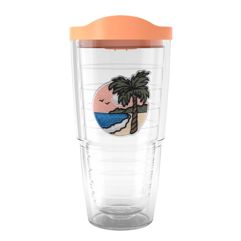 Tervis A Day In The Tropics Made in USA Double Walled Insulated Travel Tumbler, Sundown - 24oz