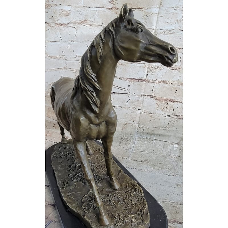 Abstract Modern Art Stallion Racing Imitative Horse Trophy Bronze Sculpture By Mene Figure