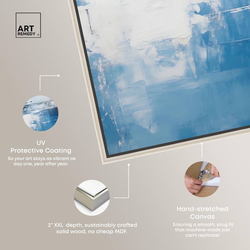 Layers of Blue Canvas by Art Remedy