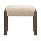preview thumbnail 3 of 4, Liberty Furniture Broadmore Upholstered Stool Faux Sheepskin - Width 24" x Depth 16" x Height 19"
