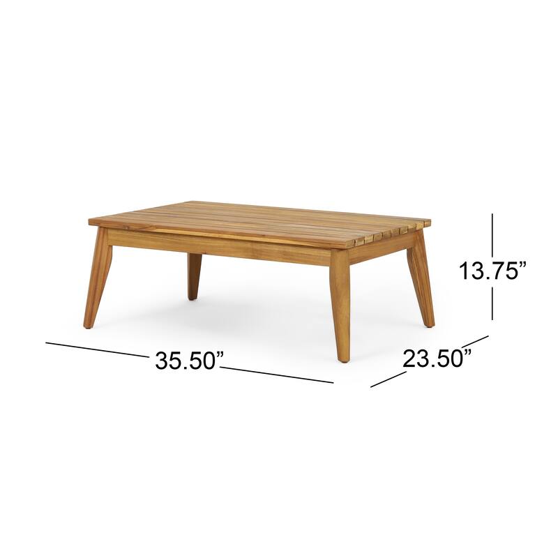 Annisa Outdoor Acacia Wood Chat Set by Christopher Knight Home