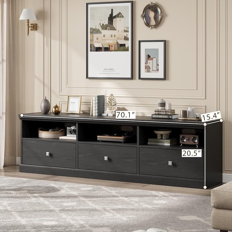 Modern TV Console Table, TV Stand with Storage Drawer - N/A