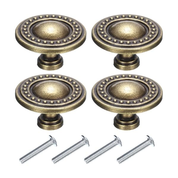 8 Sets Vintage Drawer Knobs with Ring Pattern for Cupboard 1.3" Long -  Bronze - Bed Bath & Beyond - 40702372