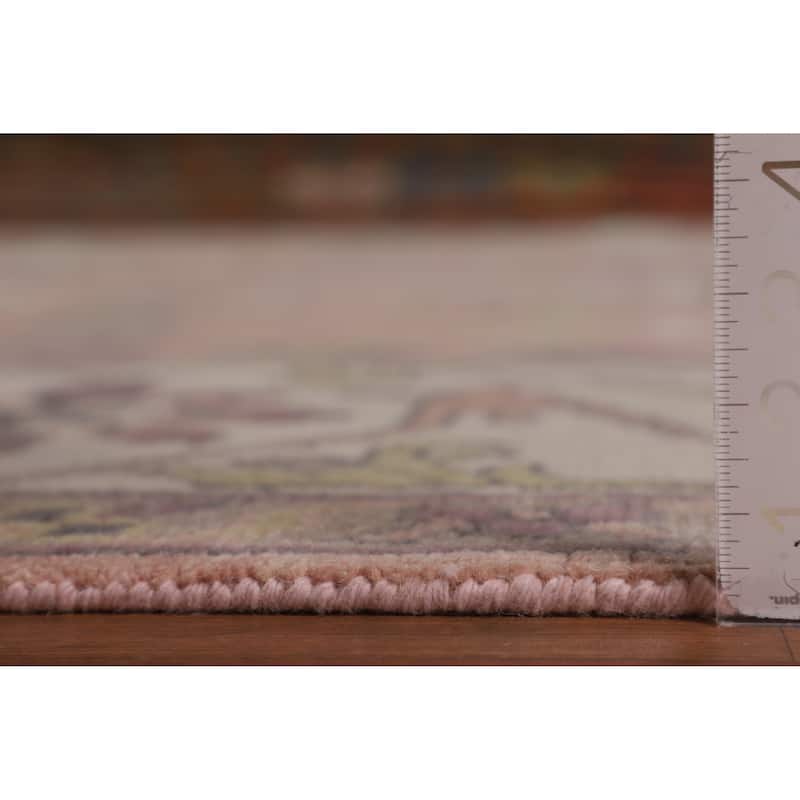 Pink & Ivory Oushak Oriental Large Area Rug Hand-Knotted Wool Carpet - 10'0" x 13'9"
