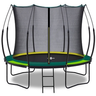 Recreational Trampolines with Enclosure with Patented Fiberglass Curved Poles