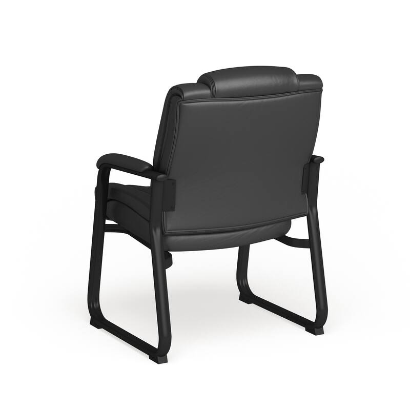 Big & Tall 500 lb. Rated LeatherSoft Tufted Executive Chair - Sled Base