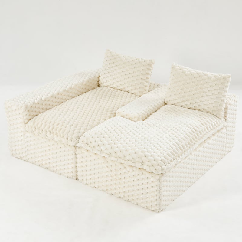 Modular Chaise Lounge Couch Convertible Multi Shape Sectional Sofa