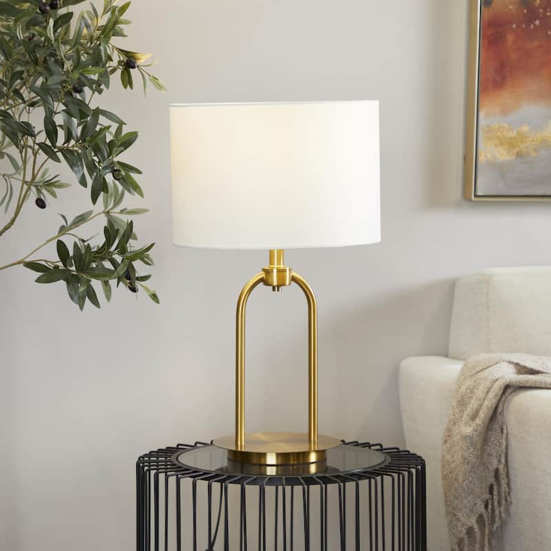Metal Paper Clip Floor Lamp - Gold - Roche River Decor