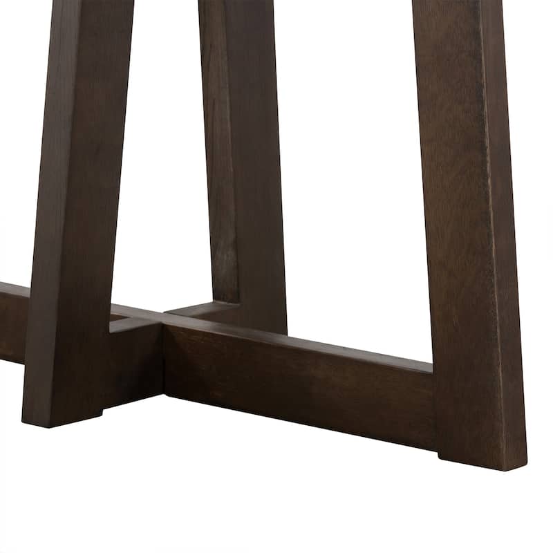 Elodie Grey Concrete and Oak Wood 55" Console Sofa Entryway Table