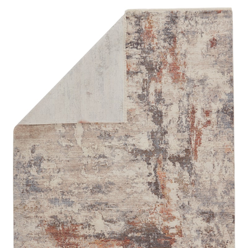 Heath Abstract Gray/ Red Area Rug