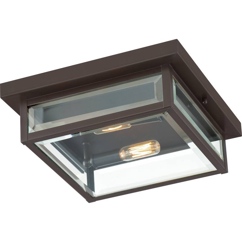 Quoizel Westover Clear Glass 2-light Outdoor Flushmount
