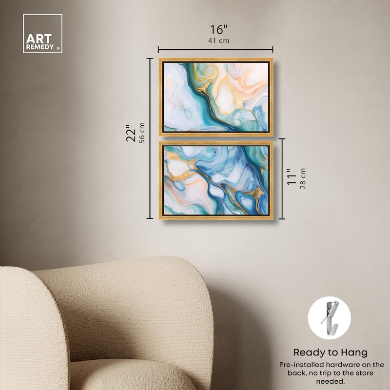 Visions Pastel I Canvas Set of 2 by Art Remedy