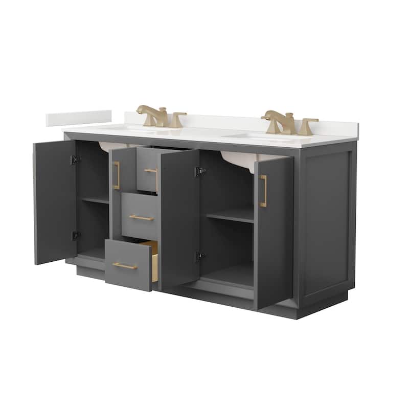 Wyndham Collection WCF414166D-QTZ-US3MXX Strada 66" Free Standing