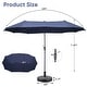 preview thumbnail 42 of 54, 13 ft Patio Umbrella with Base Double-Sided Rectangular Outdoor Deck Umbrella