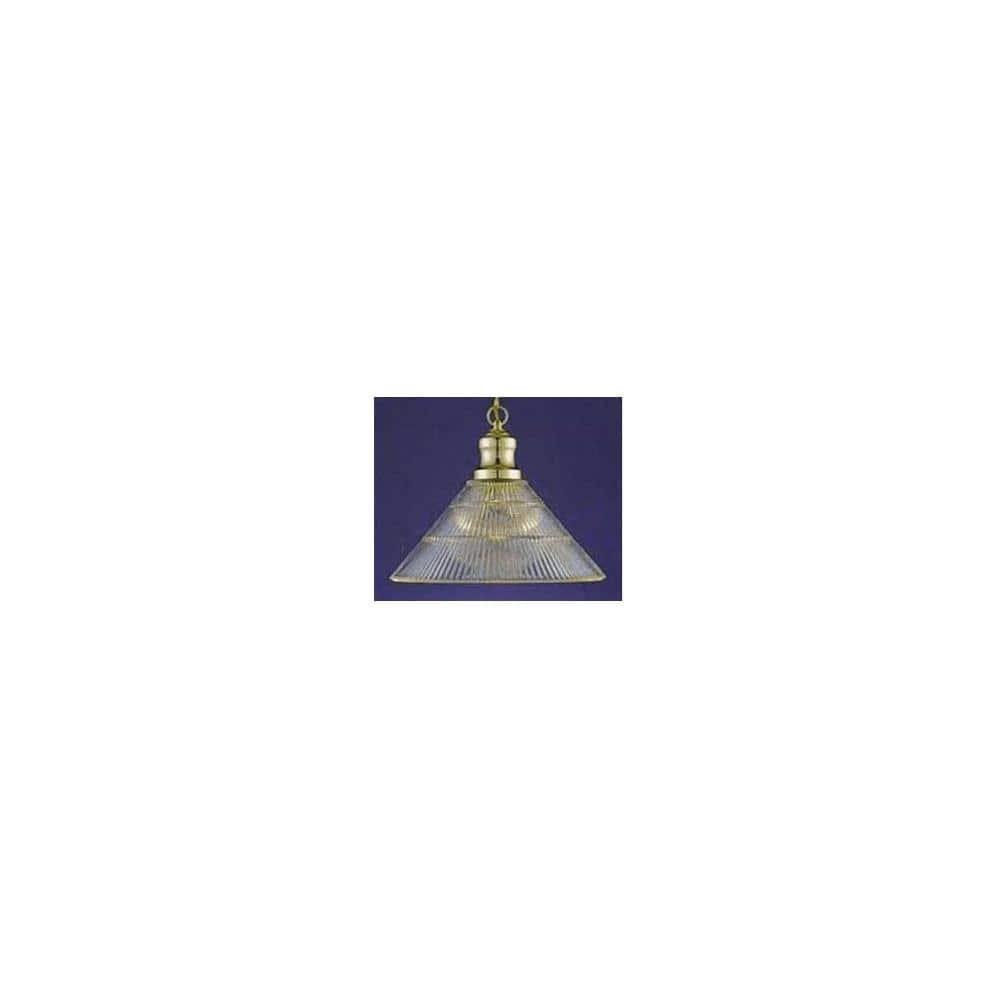 Volume Lighting V1805 Roth 1 Light Down Light 12" Height Pendant with - Polished Brass