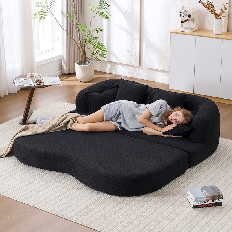 2-in-1 Foldable Sofa Bed,70 Inch Folding Boneless Couch