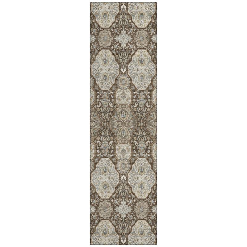 Machine Washable Indoor/ Outdoor Global Budden Chantille Rug