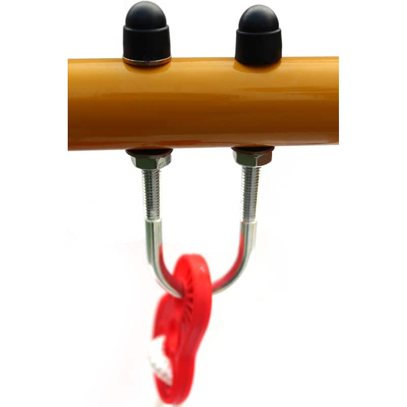 Roomfitters Baby Toddler Metal Swing Set with Safety Belt, Indoor Outdoor Play Equipment for Backyard, Multicolor