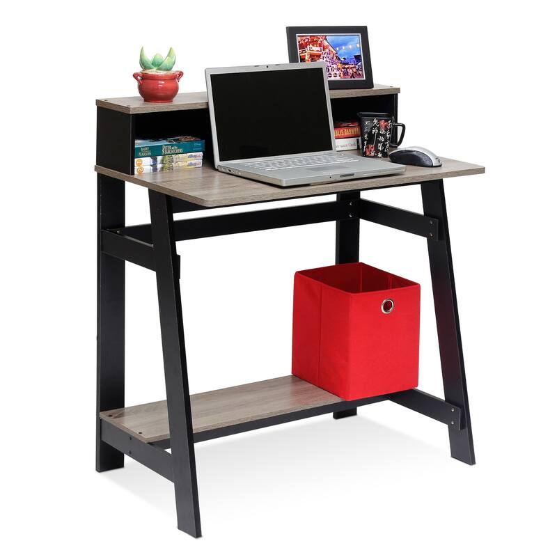 Porch & Den Avenue A Simplistic A Frame Computer Desk - Black