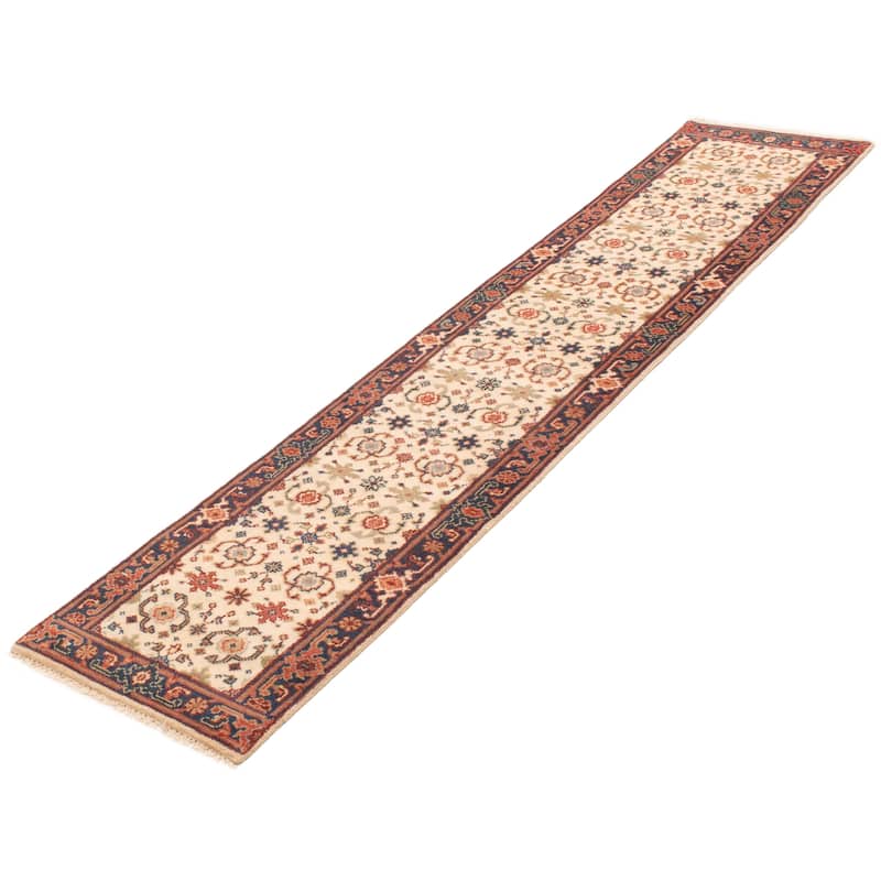 ECARPETGALLERY Hand-knotted Serapi Heritage Cream Wool Rug - 2'5 x 11'11