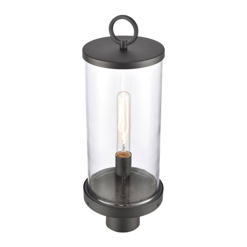 Elk Home Hopkins 20.75'' High 1-Light Outdoor Post Light - Charcoal Black