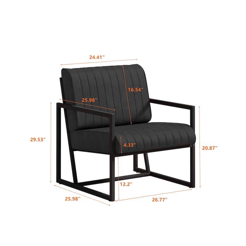 Modern Fashion PU Leather Feature Armchair