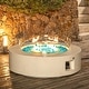 preview thumbnail 20 of 83, COSIEST 42'' Outdoor Round Propane Fire Pit w Wind Guard and Fire Glass