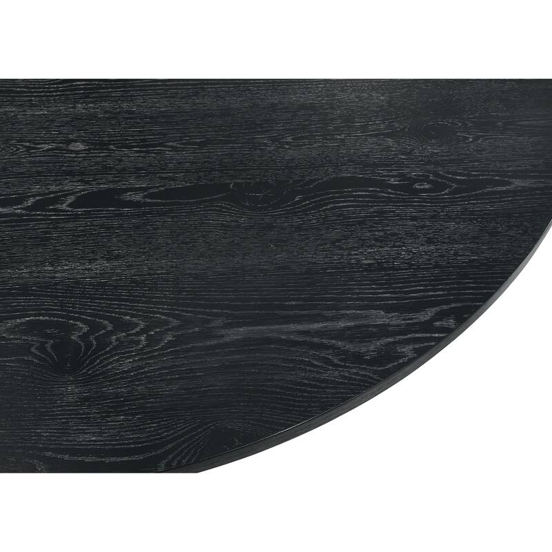 Jasper Ebony Black 59" Wide Contemporary Round Dining Table