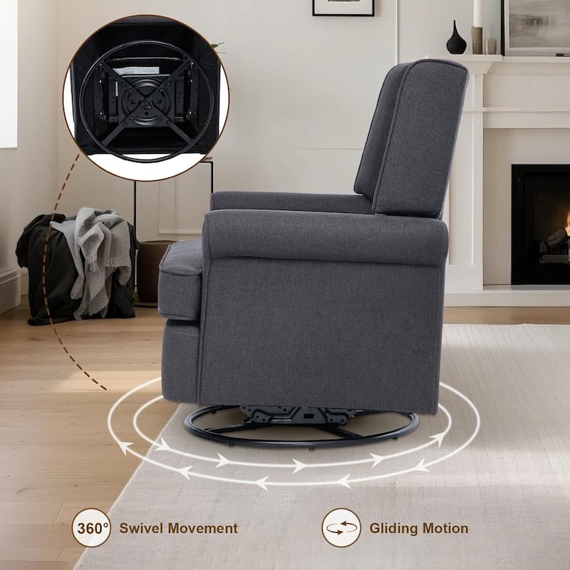 Swivel Rocking Chair for Living Room, Office, Garden - 1PC