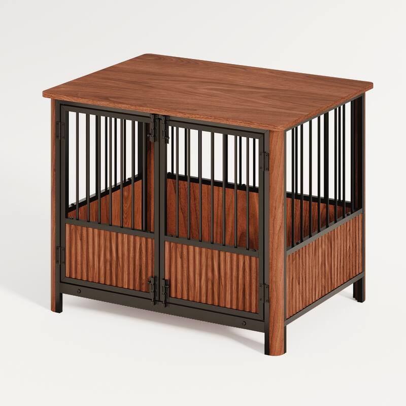 GDF Studio - Oakridge Modern Furniture Dog Crate with Multi-Door Design