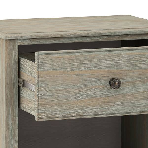 Wyndenhall Hampshire Solid Wood 24 Inch Wide Transitional Bedside Nightstand Table Overstock 21496543 Distressed Grey