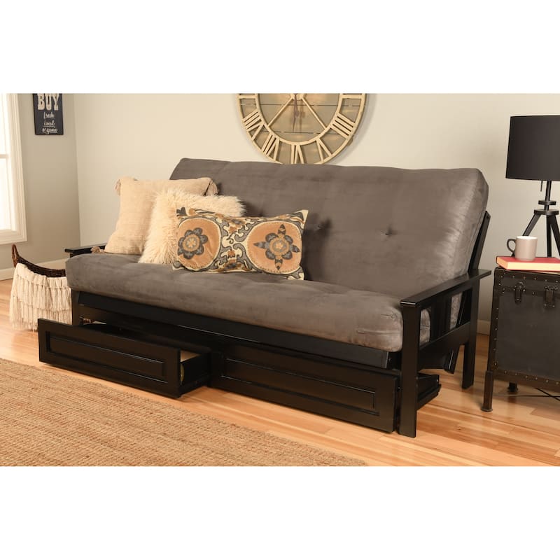 Somette Monterey Futon Frame with Storage Drawers, Mattress Not Included
