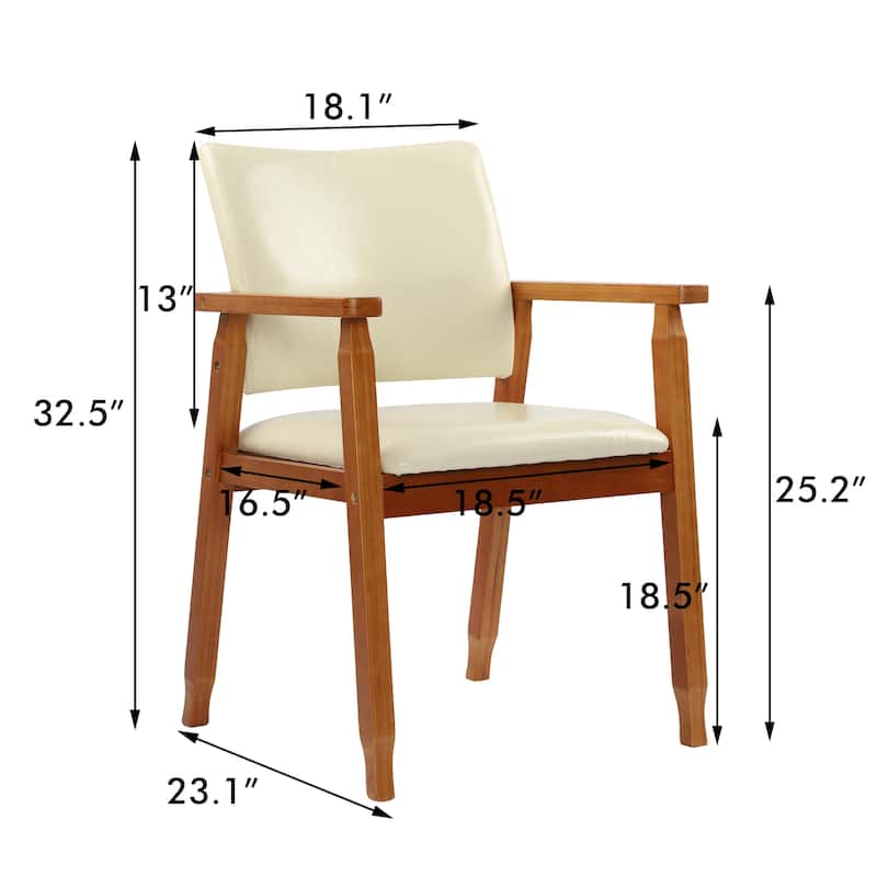 Walnut Upholstered Dining Chairs Solid Wood Arm Chair