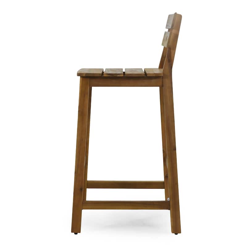 Ashlyn Acacia Wood Barstools (Set of 4) by Christopher Knight Home - 17.00" L x 20.25" W x 40.50" H