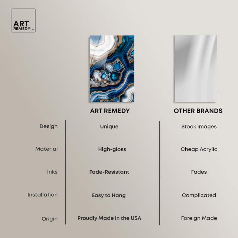 Azure Alveoli I Acrylic by Art Remedy, Ready to Hang