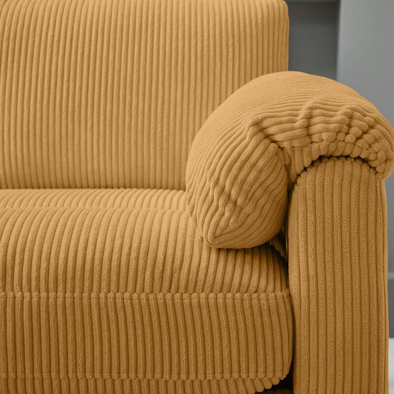 Multi-Seater Corduroy Sectional Sofa, Soft & Comfortable Corner Sofa