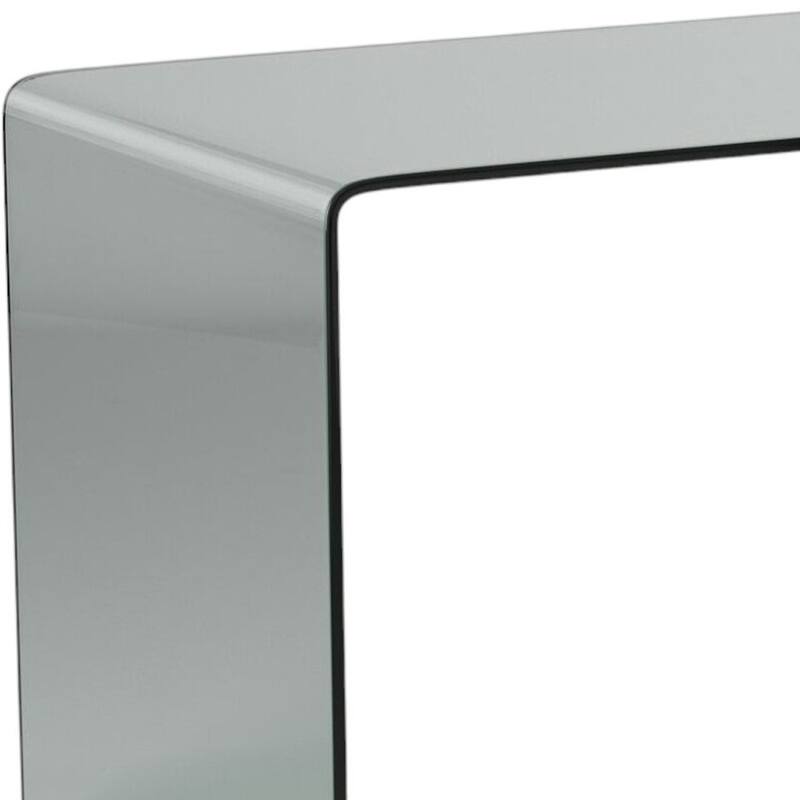 HomeRoots 50" Clear Glass Computer Desk