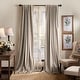 preview thumbnail 20 of 18, Martha Stewart Lucca Velvet Blackout Back Tab Curtains - Panel Pair or Valance 84-inch - Linen