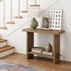 preview thumbnail 5 of 33, Nathan James Virgo Farmhouse 2-Tier Console Table in Wire-Brushed Wood Finish
