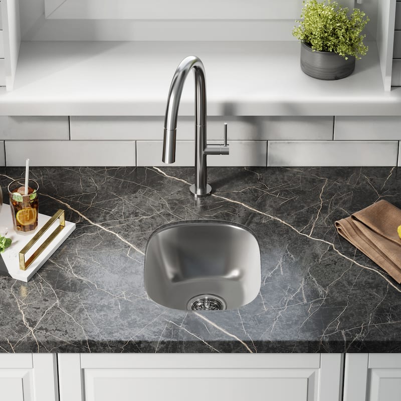Toulouse 13 x 15 Stainless Steel Single Basin Undermount Kitchen Sink - 13 x 15
