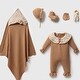preview thumbnail 3 of 1, Knitwear Newborn Outfit Set with Floral Details - 6 Piece Brown