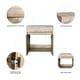 preview thumbnail 5 of 39, 24" Bathroom Vanity Set Tempered Glass/ Ceramics Sink Combo Wall Mounted Natural Cabinet Faucet Drain Mirror